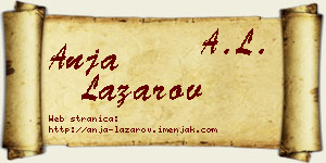 Anja Lazarov vizit kartica